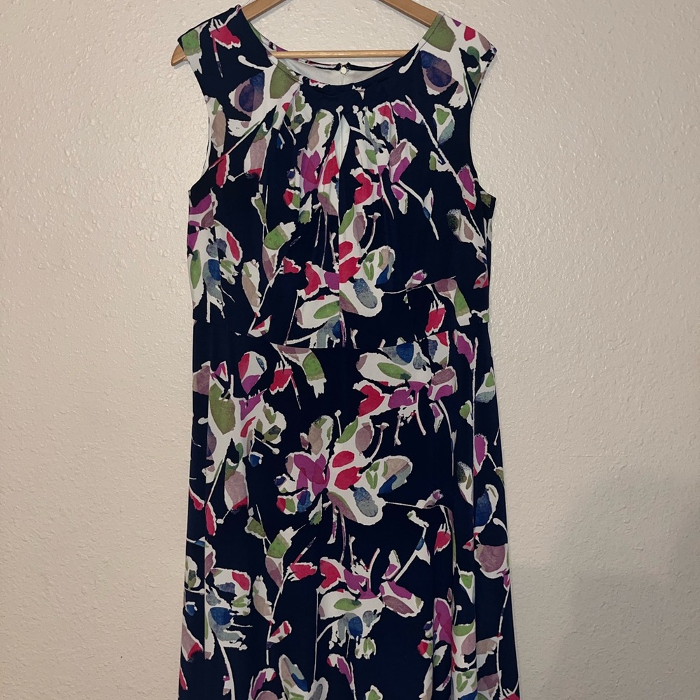 Blue Sleeveless Flutter Sleeve Sundress for Casual Wear